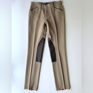 Ralph Lauren Collection Vintage 90s Purple Label Riding Breeches Leather Trim 4